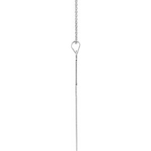 Sterling Silver 39 x 25 mm Cross 18" Necklace