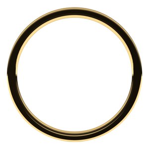 10K Yellow 1 mm Flat Comfort Fit Light Band Size 9.5