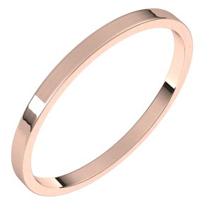 10K Rose 1.5 mm Flat Ultra Light Band Size 10