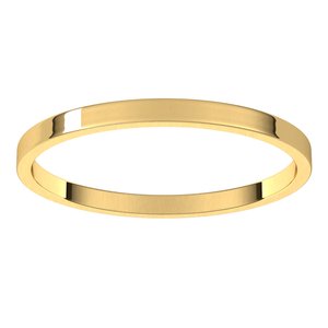 14K Yellow 1.5 mm Flat Ultra-Light Band Size 6