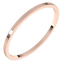 Load image into Gallery viewer, 10K Rose 1 mm Flat Ultra-Light Band Size 9.5
