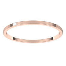 Load image into Gallery viewer, 10K Rose 1 mm Flat Ultra-Light Band Size 7
