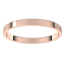 Load image into Gallery viewer, 10K Rose 2 mm Flat Ultra-Light Band Size 6
