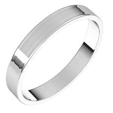 Charger l&#39;image dans la galerie, Sterling Silver 3 mm Flat Ultra Light Band Size 9.5
