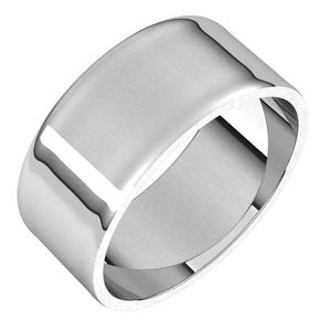 Sterling Silver 8 mm Flat Ultra-Light Band Size 10