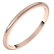 Load image into Gallery viewer, 10K Rose 1.5 mm Half Round Band Size 6
