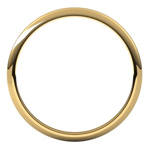 10K Yellow 1.5 mm Half Round Band Size 10