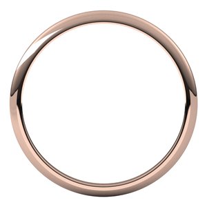 10K Rose 1.5 mm Half Round Band Size 6