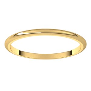 10K Yellow 1.5 mm Half Round Band Size 10