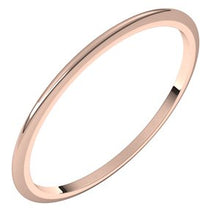 Load image into Gallery viewer, 14K Rose 1 mm Half Round Band Size 9

