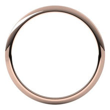 Load image into Gallery viewer, 14K Rose 1 mm Half Round Band Size 9
