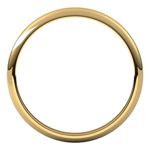 10K Yellow 2 mm Half Round Band Size 6