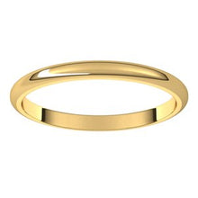 Load image into Gallery viewer, 10K Yellow 2 mm Half Round Band Size 7
