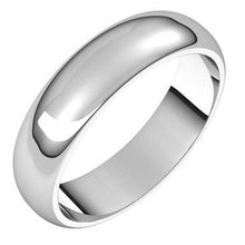 Charger l&#39;image dans la galerie, Sterling Silver 5 mm Half Round Band Size 7
