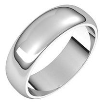 Charger l&#39;image dans la galerie, Sterling Silver 6 mm Half Round Band Size 6
