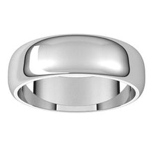 Charger l&#39;image dans la galerie, Sterling Silver 6 mm Half Round Band Size 9.5
