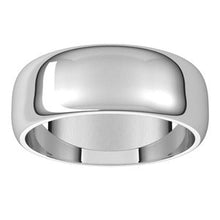 Charger l&#39;image dans la galerie, Sterling Silver 7 mm Half Round Band Size 9
