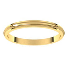 Load image into Gallery viewer, 10K Yellow 2 mm Half Round Edge Band Size 6
