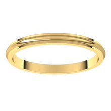 Load image into Gallery viewer, 10K Yellow 2 mm Half Round Edge Band Size 7
