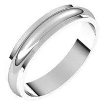Load image into Gallery viewer, Sterling Silver 4 mm Half Round Edge Band Size 9
