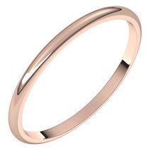 Load image into Gallery viewer, 10K Rose 1.5 mm Half Round Light Band Size 7
