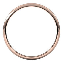 Load image into Gallery viewer, 10K Rose 1.5 mm Half Round Light Band Size 7
