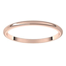 Load image into Gallery viewer, 10K Rose 1.5 mm Half Round Light Band Size 6
