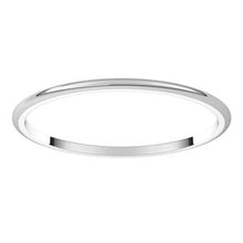 Charger l&#39;image dans la galerie, 14K White 1 mm Half Round Light Band Size 6
