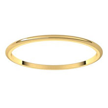 Charger l&#39;image dans la galerie, 14K Yellow 1 mm Half Round Light Band Size 6
