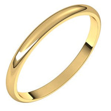 Load image into Gallery viewer, 10K Yellow 2 mm Half Round Light Band Size 10
