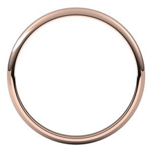 Load image into Gallery viewer, 10K Rose 2 mm Half Round Light Band Size 9
