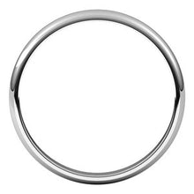 Load image into Gallery viewer, 10K White 2.5 mm Half Round Light Band Size 7
