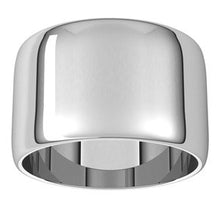 Charger l&#39;image dans la galerie, Sterling Silver 12 mm Half Round Light Band Size 9
