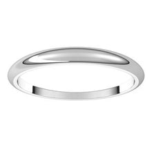Load image into Gallery viewer, 10K White 2.5 mm Half Round Tapered Band Size 7
