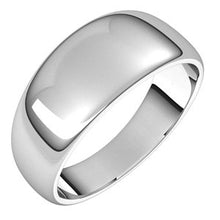 Load image into Gallery viewer, Sterling Silver 8 mm Half Round Tapered Band Size 6
