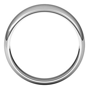 Sterling Silver 8 mm Half Round Tapered Band Size 7