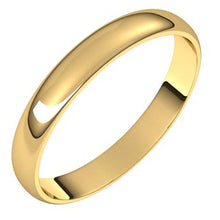 Load image into Gallery viewer, 10K Yellow 3 mm Half Round Ultra-Light Band Size 6
