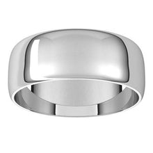 Charger l&#39;image dans la galerie, Sterling Silver 7 mm Half Round Ultra-Light Band Size 7
