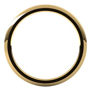 10K Yellow 1 mm Half Round Comfort Fit Band Size 6