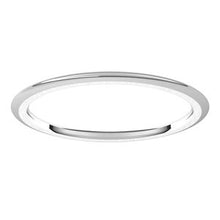 Load image into Gallery viewer, 10K White 1 mm Half Round Comfort Fit Band Size 7
