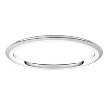 Load image into Gallery viewer, 10K White 1 mm Half Round Comfort Fit Band Size 6
