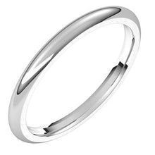 Charger l&#39;image dans la galerie, Sterling Silver 2 mm Half Round Comfort Fit Band Size 10
