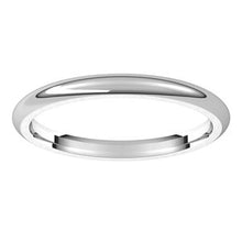 Charger l&#39;image dans la galerie, Sterling Silver 2 mm Half Round Comfort Fit Band Size 10
