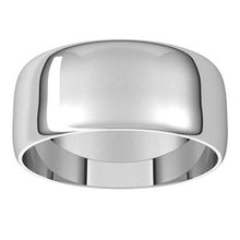 Charger l&#39;image dans la galerie, Sterling Silver 8 mm Half Round Ultra-Light Band Size 6
