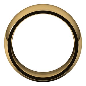 24K Yellow 10 mm Half Round Comfort Fit Band Size 11