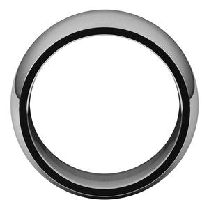 Palladium 12 mm Half Round Comfort Fit Band Size 7.5