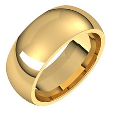 Charger l'image dans la galerie, 24K Jaune 8 mm Bande demi-ronde Comfort Fit Taille 6
