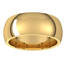 Charger l'image dans la galerie, 24K Jaune 8 mm Bande demi-ronde Comfort Fit Taille 6
