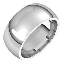 Load image into Gallery viewer, Platinum 9 mm Half Round Comfort Fit Band Size 8.5
