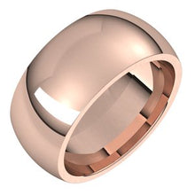 Load image into Gallery viewer, 18K Rose 9 mm Half Round Comfort Fit Band Size 12.5
